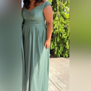 Azazie bridesmaid dress - sage
